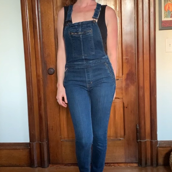 Free People Denim - Free people skinny overalls